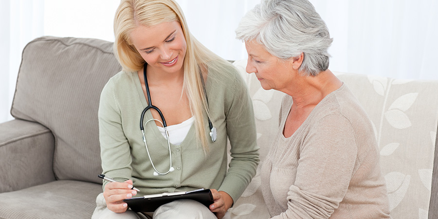 In-Home Care of Elderly Woman